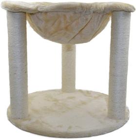 img 3 attached to Large Cat Tree Condo Furniture for Adults - Interactive Kitten Activity Tower with Sisal-Covered Scratching Posts, Perches, and Hammock