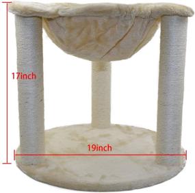 img 2 attached to Large Cat Tree Condo Furniture for Adults - Interactive Kitten Activity Tower with Sisal-Covered Scratching Posts, Perches, and Hammock