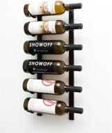 🍷 vinчтажвью серия w 6 бутылочный настенный винный стеллаж - стильное современное хранение с дизайном впереди этикетки логотип