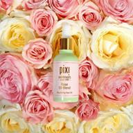 pixi beauty rose oil blend - ухаживающий ботанический сыворотка 🌹 с розовым маслом, масло для сохранения молодости и улучшения сияния кожи - 1,01 жидкой унции. логотип