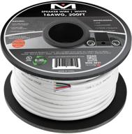 🔊 медиабридж кабель для акустических систем 16awg 4 провода (200 футов, белый): высококачественная медь без кислорода, сертифицирован ul cl2 для внутреннего использования (part# sw-16x4-200-wh) логотип
