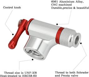 img 2 attached to CO2 Bike Tire Inflator Pump with Insulated Sleeve - Quick & Easy Use for Road and Mountain Bicycles - Fits Presta and Schrader Valves - Cartridges Not Included