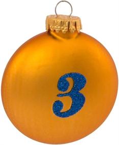 img 2 attached to 🎄 Kurt Adler 65MM 12 Days of Christmas Glass Ornament Set: The Perfect 12-Piece Holiday Decor Collection