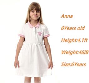 img 3 attached to HILEELANG Summer Sleeve Girls' Dresses: Trendy Uniform Clothing for Girls, Tops, Tees & Blouses