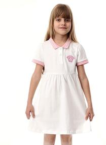 img 4 attached to HILEELANG Summer Sleeve Girls' Dresses: Trendy Uniform Clothing for Girls, Tops, Tees & Blouses