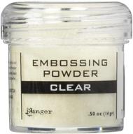 ranger embossing powder - clear, 0.50oz jar: add a professional touch to your crafts logo