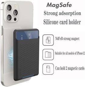 img 3 attached to 🧲 Silicone MagSafe Magnetic Wallet Card Holder for iPhone 13/12/12 Pro/12 Mini/12 Pro Max/13 Series