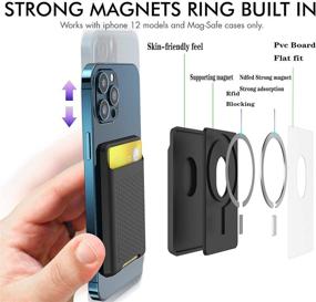 img 2 attached to 🧲 Silicone MagSafe Magnetic Wallet Card Holder for iPhone 13/12/12 Pro/12 Mini/12 Pro Max/13 Series