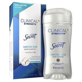 img 4 attached to 🌸 Completely Clean Secret Antiperspirant Clinical Strength Deodorant for Women - Clear Gel, 2.6 oz