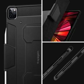 img 2 attached to 📱 Spigen Rugged Armor Pro iPad Pro 11 Case - 3rd Gen 2021, 2nd Gen 2020, 1st Gen 2018 - Pencil Holder - Black