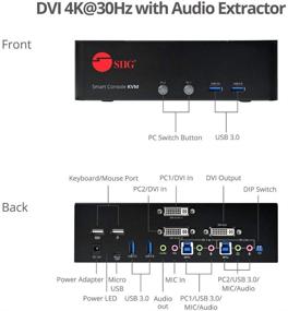 img 4 attached to 🔁 SIIG 2-портовый KVM-переключатель DVI Dual-Link с поддержкой USB 3.0 Multi-Media - умная консоль (CE-DV0111-S1)