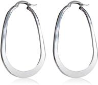 wuweijiajia minimalist hypoallergenic 925 silver huge irregular hollow geometry oval hoop dangle drop earrings for women girls – fashion jewelry gifts logo