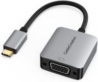🔌 1080p@60hz usb c to vga adapter by cablecreation - compatible with macbook pro 2020, ipad pro 2020, surface book 2, chromebook pixel, xps 15, galaxy s20 s10, lg g5 - aluminum dongle logo