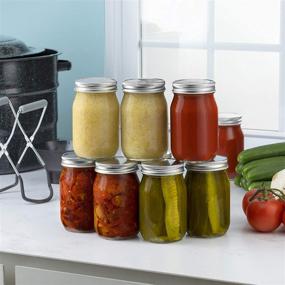 img 3 attached to 16-Ounce Regular-Mouth Glass Mason Jars - Set of 5 Canning Jars with Metal Airtight Lids for Meal Prep, Food Storage, Overnight Oats, Jelly, Dry Food, Spices, Salads, Yogurt, and more!
