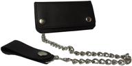 stainless black genuine leather wallet logo