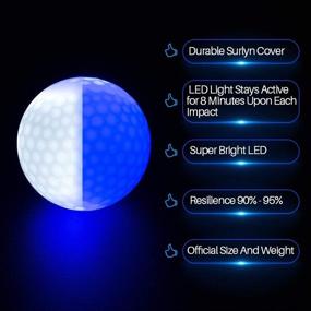 img 1 attached to 🏌️ Glow in the Dark LED Light Up Night Golf Balls by ILYSPORT