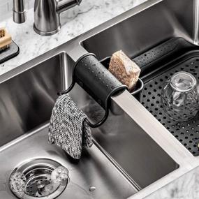 img 2 attached to 🧽 madesmart Saddle-SINKWARE COLLECTION: All-In-One Sink Storage for Efficient Drying - Small, BPA-Free, Carbon