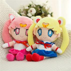 img 1 attached to 🧸 LINKOM Cute Cartoon Plush Doll Figure Stuffed Toy Soft Cushion Pillow - Gift for Kids, Girls, and Fans (25cm/9.84inch, Blue)