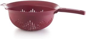 img 1 attached to 🍝 YBM Home 9.75 Inch Deep Plastic Strainer Colander – Food Safe BPA-Free - Perfect for Pasta, Noodles, Spaghetti, Veggies and More