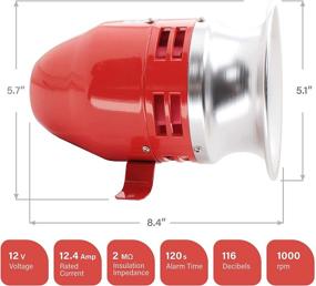 img 3 attached to 🔔 Shopcorp MS-390: Высоко Децибельная Промышленная Моторная Звуковая Сирена-гудок Звонок для Повышенной Безопасности (112 Децибел)