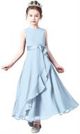 👗 sleeveless junior bridesmaid dresses for wedding pageants - girls' clothing logo