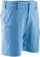 🩲 huk men's volley 5.5" elastic waist quick-dry swim shorts: your ultimate swimwear solution logo