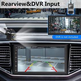 img 2 attached to 🚗 Podofo Автомобильная мультимедийная система с Android, с навигацией GPS и камерой заднего вида - 7-дюймовый HD сенсорный экран автомобильного радиоприемника для Mirror Link/Bluetooth/FM/WiFi/двойного USB/входа для микрофона.
