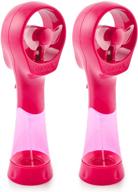 🍃 2-pack o2cool elite battery operated handheld water misting fans (raspberry) - enhanced for effective seo логотип