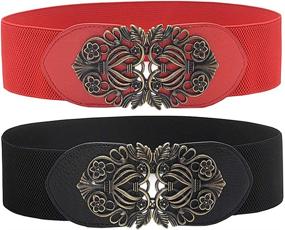 img 4 attached to ALAIX Vintage Stretchy Elastic Waistband Women's Accessories in Belts