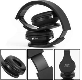 img 2 attached to 🎧 Yusonic Wireless Headphones Bluetooth, Foldable Stereo Infant Headset with Built-in Mic for Cell Phones, TV, PC, Gaming Laptop - Wireless and Wired Connectivity (Black)