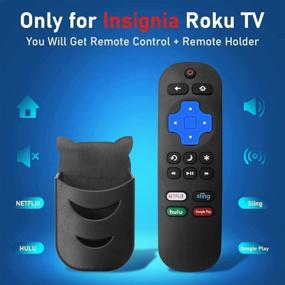 img 1 attached to 📱 Insignia NS-RCRUS-17 Roku TV Remote Control by Motiexic - Compatible with NS-32DR420NA16A, NS-40DR420NA16B, NS-43DR710NA17, and more