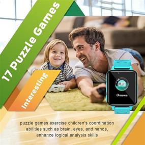 img 3 attached to Smart Watch For Kids Girls Boys - Kids Smart Watch For 4-12 Years With Games Music Player Alarm Clock Camera Calculator Calendar Educational Toys Digital Wrist Watch Christmas Birthday Gifts (Blue)
