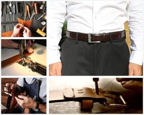 img 1 attached to Genuine Leather Dress Premium Quality Men's Accessories for Belts