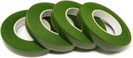 🌿 honbay floral tapes: 4 rolls, wide 1/2 inch, 30 yards each – ideal for bouquet stem wrap & craft projects (light green) logo