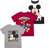 disney boys 3-pack t-shirts: diverse selection featuring the lion king, cars, and mickey mouse logo