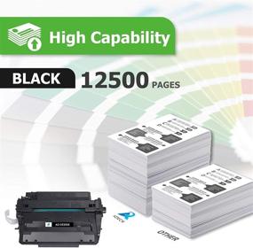 img 3 attached to Высококачественная совместимая тонер-картридж замена Aztech для HP 55X CE255X 55A CE255A - Идеально подходит для принтеров HP P3015 P3015dn P3015x, HP Pro 500 MFP M521dn M521dw M521 M525 - 2 упаковки черного тонера для принтера Ink.