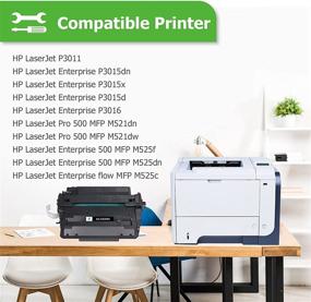 img 2 attached to Высококачественная совместимая тонер-картридж замена Aztech для HP 55X CE255X 55A CE255A - Идеально подходит для принтеров HP P3015 P3015dn P3015x, HP Pro 500 MFP M521dn M521dw M521 M525 - 2 упаковки черного тонера для принтера Ink.
