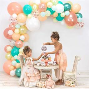 img 2 attached to 🎈 Junibel Balloon Arch & Garland Kit - Blush, Rose Gold Confetti, White, Chrome Sea Foam, Pastel Yellow + Adhesive Dots & Decorating Strip - Perfect for Holidays, Wedding, Party Decor...