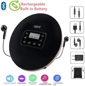 img 4 attached to 🎧 HONGYU Bluetooth Rechargeable Portable CD Player, Compact Personal CD Player with LED Display, Anti-Shock & Skip Function for Kids & Adults