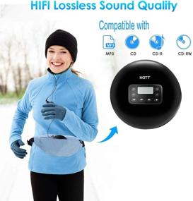 img 1 attached to 🎧 HONGYU Bluetooth Rechargeable Portable CD Player, Compact Personal CD Player with LED Display, Anti-Shock & Skip Function for Kids & Adults