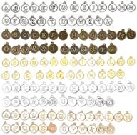 lanbeide 130 pcs round shape alphabet letter charms - perfect for diy jewelry making craft bracelets and necklaces logo