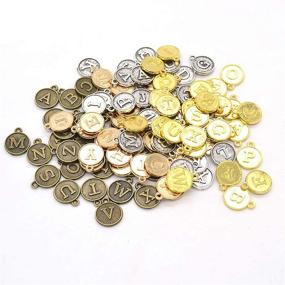 img 3 attached to LANBEIDE 130 PCS Round Shape Alphabet Letter Charms - Perfect for DIY Jewelry Making Craft Bracelets and Necklaces