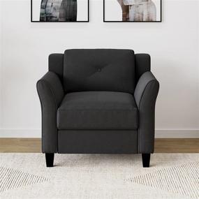 img 4 attached to 🪑 Lifestyle Solutions Grayson Micro-fabric Chair in Black: Stylish, Comfortable, and Versatile