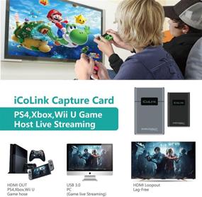 img 3 attached to 🎥 iColink 4K Capture Card: Capture, Stream & Record in HD 1080P 60FPS. Perfect for PS4, Nintendo Switch, Xbox, DSLR & Webcam. Windows & Mac Compatible - OBS Supported. (Gray)