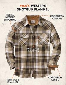 img 1 attached to Legendary Whitetails Shotgun Western Flannel Men's Clothing and Shirts