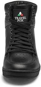 img 2 attached to 👞 Men's Leather High Top Shoes with Lace-Up by TRAVEL FOX