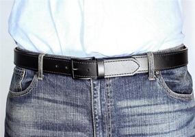 img 1 attached to 👔 DeSantis E25 Belt 1.5" Steel Buckle Leather Black - Stylish and Durable Men's Belt
