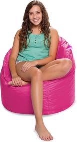 img 2 attached to Big Pink Sonoma Lounger Chair for Kids and Teens by Posh Creations - Ideal Bean Bag for Living Rooms, Bedrooms, and Basements