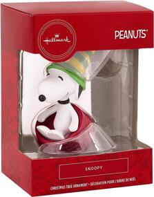 img 2 attached to Hallmark Peanuts Snoopy Sledding in Dog Bowl Christmas Ornament