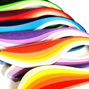 img 2 attached to 🌈 JUYA Multi-Color Quilling Strips Set - 600 Strips in 30 Vibrant Colors, Each Strip 39cm Long, 3mm Paper Width